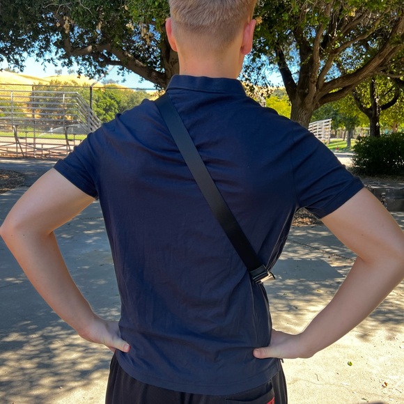 MICHAEL KORS MEN SIGNATURE LOGO POLO SHIRT TENNIS RUGBY NAVY BLUE MK CASUAL JOCK - Picture 12 of 16